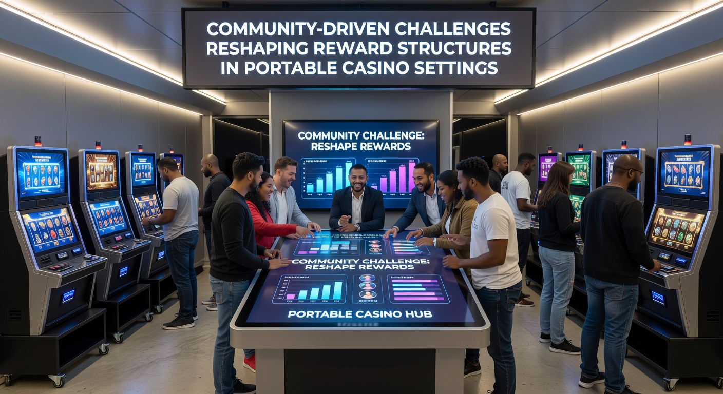 Mobile casino players engaging in community challenges on portable devices with visible reward tiers and leaderboards