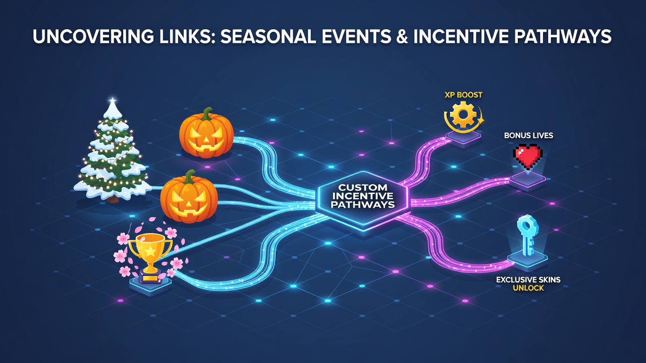 Digital entertainment platform showing seasonal event interface with user progression rewards